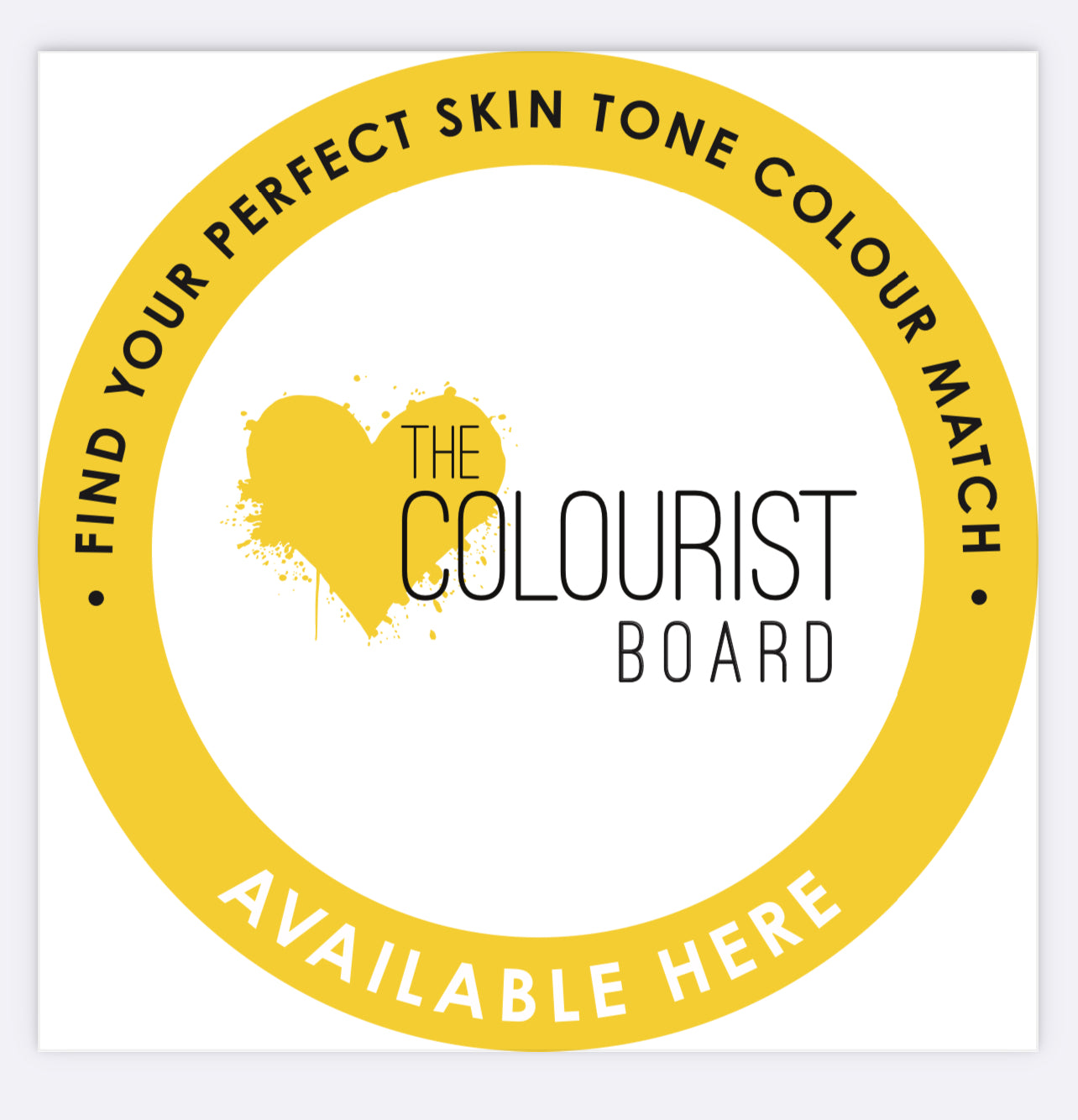 The Colourist Board Avaliable Here Window Decal Sticker